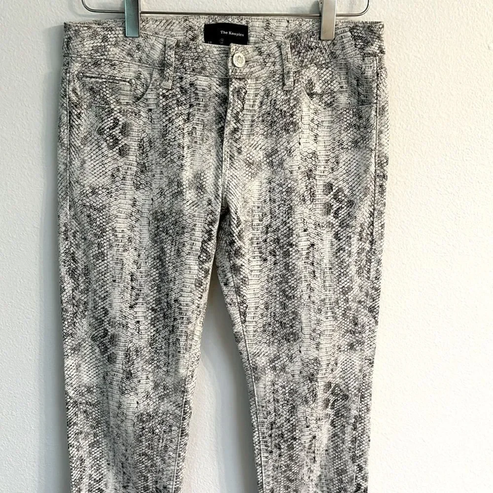 The Kooples Skin White Snake Print Pants Jeans Size 28